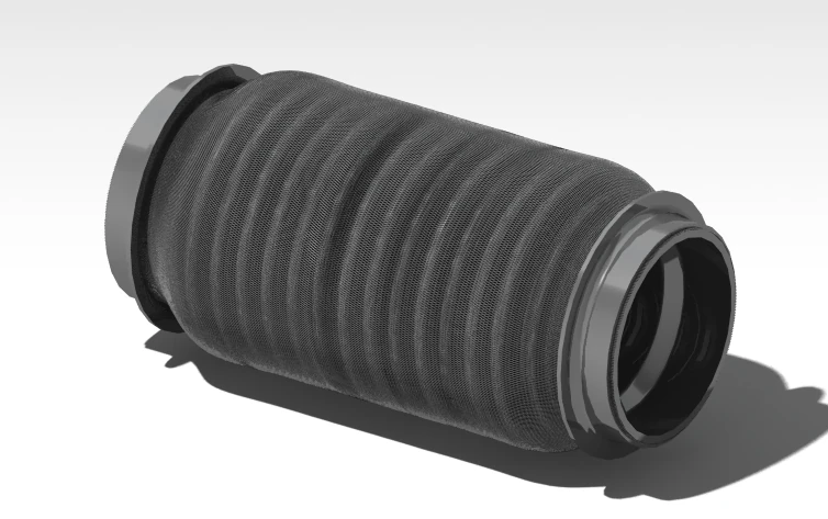 Exhaust Flex Pipe 3D Model .c4d .max .obj .3ds .fbx .stl .blend 