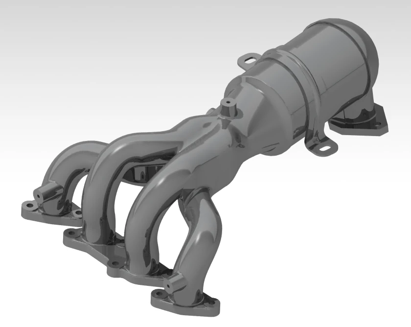 Exhaust Manifold ASSY 3D Model .c4d .max .obj .3ds .fbx .stl .blend