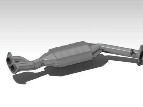 Box-type catalytic converter 3D Model