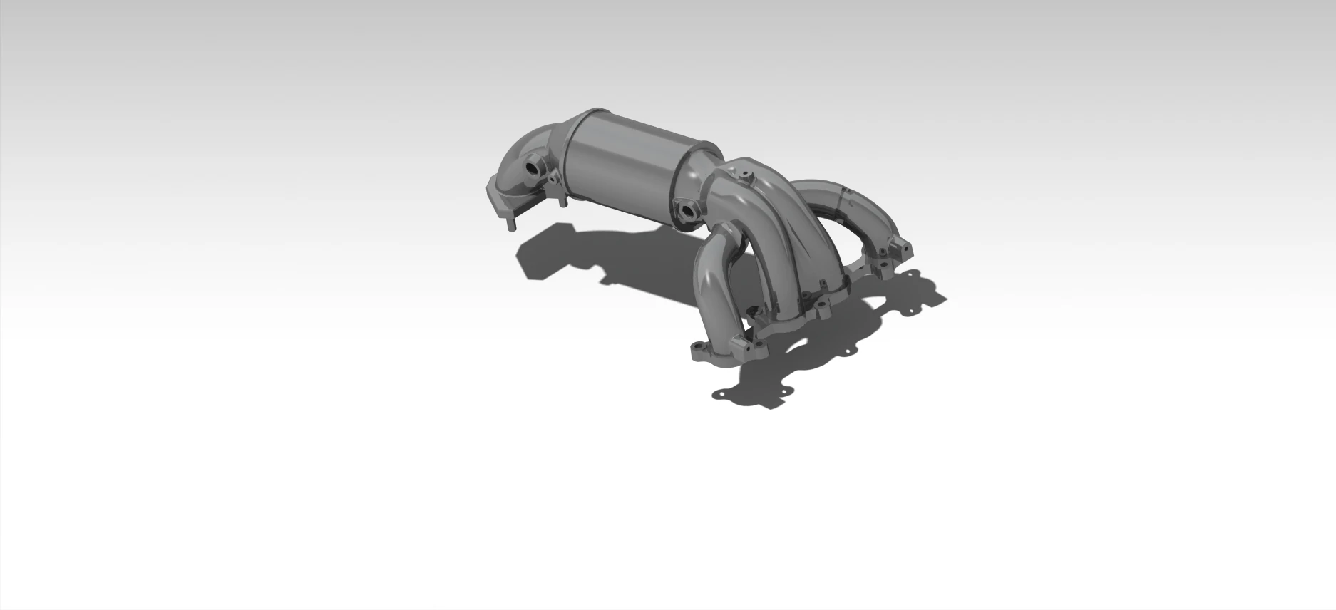 Exhaust Manifold ASSY 3D Model .c4d .max .obj .3ds .fbx .stl .blend