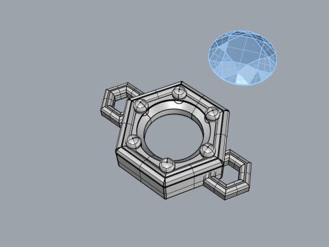 Chain With Bee and Lock 3D print model 3D-Druckmodell