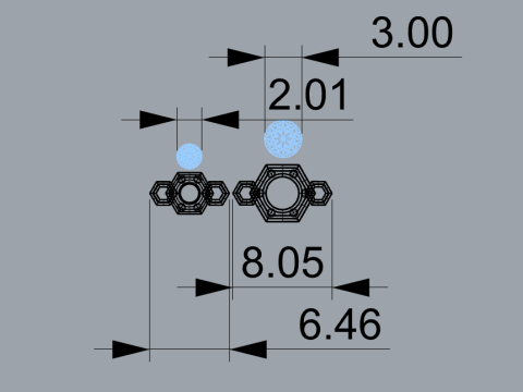 Chain With Bee and Lock 3D print model 3D-Druckmodell
