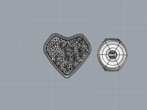 Heart-Shaped Gold Earrings for Enameling 3D 프린트 모델