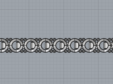 Tennis Bracelet For 4mm Stones Verified Production-Ready Jewelry Design 3D Принт Модель