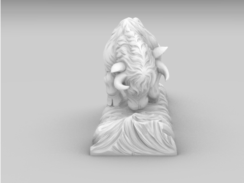 Charging Bull Sculpture for CNC Milling or 3D Printing 3D 打印模型