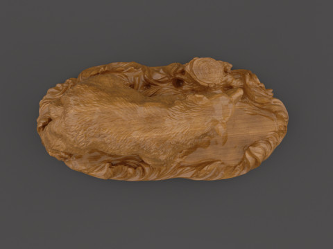 Bear Sculpture for CNC Milling or 3D Printing 3D 프린트 모델