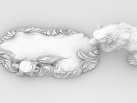 Bear Sculpture for CNC Milling or 3D Printing 3D 프린트 모델