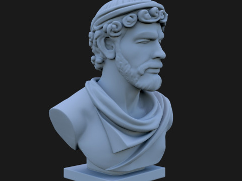 Ancient Bust 3D STL Printable - STL 3D Print Model
