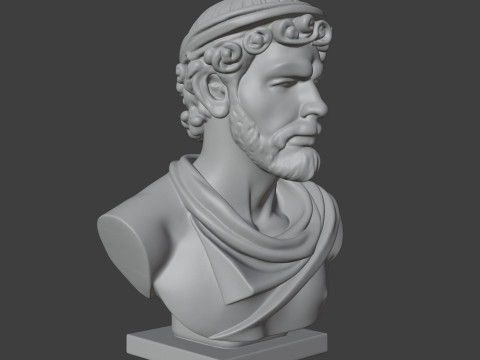 Ancient Bust 3D STL Printable - STL Model do druku 3D