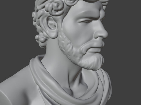 Ancient Bust 3D STL Printable - STL Model do druku 3D