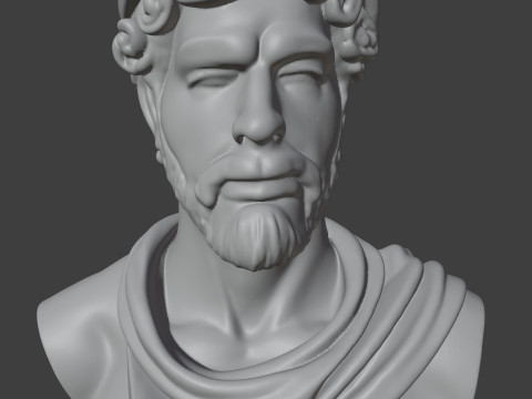 Ancient Bust 3D STL Printable - STL Model do druku 3D