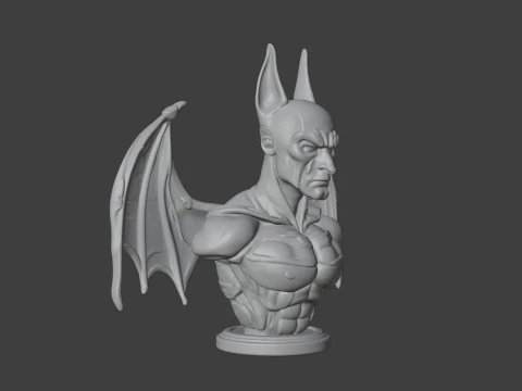 Batman Bust 3D STL Printable - STL 3D Print Model