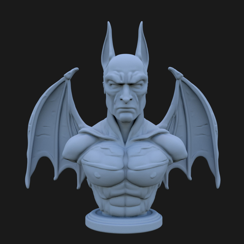 Batman Bust 3D STL Printable - STL 3D 打印模型 .c4d .max .obj .3ds .fbx .stl .blend 