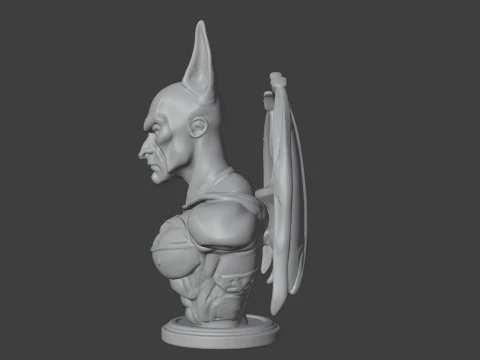 Batman Bust 3D STL Printable - STL 3D Print Model