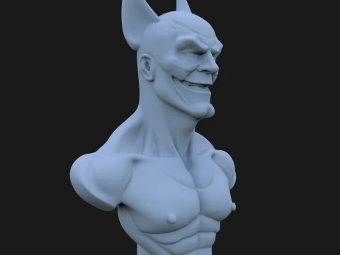 Batman Bust 3D STL Printable - STL 3D Print Model