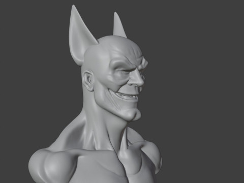 Batman Bust 3D STL Printable - STL 3D Print Model