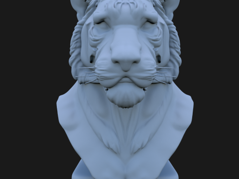 Bengal Tiger Bust 3D STL Printable - STL 3D Print Model