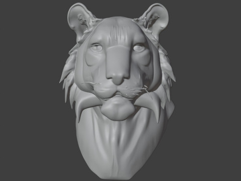 Bengal Tiger Bust 3D STL Printable - STL 3D Print Model