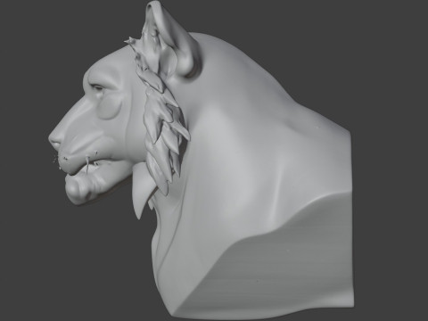 Bengal Tiger Bust 3D STL Printable - STL 3D Print Model