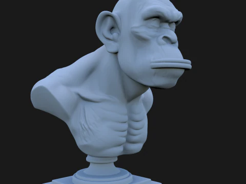 Bored Ape Bust 3D STL Printable - STL 3D Print Model