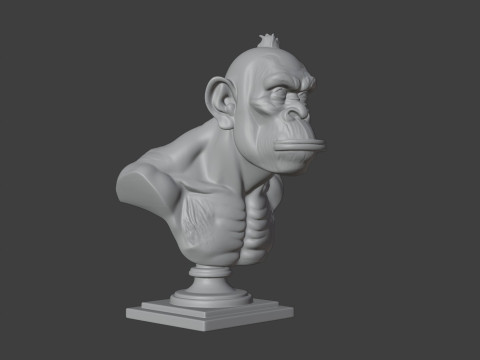 Bored Ape Bust 3D STL Printable - STL 3Dプリントモデル