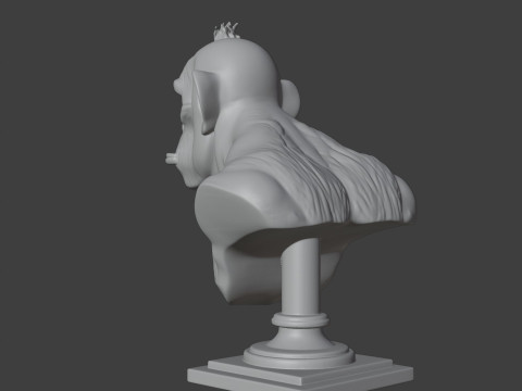 Bored Ape Bust 3D STL Printable - STL 3Dプリントモデル