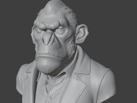 Bored Ape Bust 3D STL Printable - STL 3D प्रिंट मॉडल