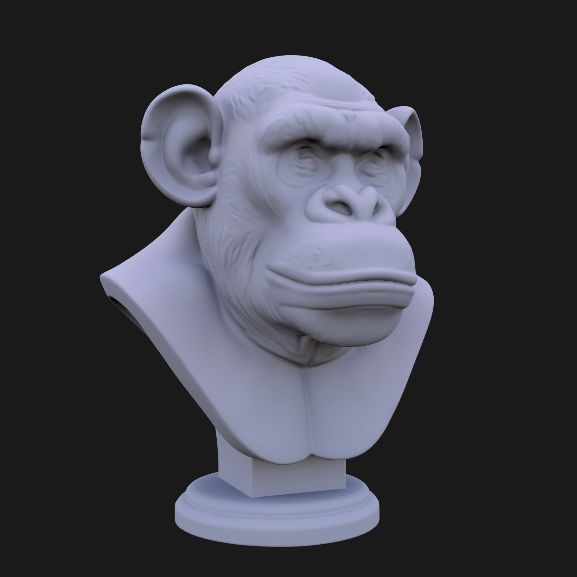 Bored Ape Bust 3D STL Printable - STL 3D Print Model .c4d .max .obj .3ds .fbx .stl .blend 