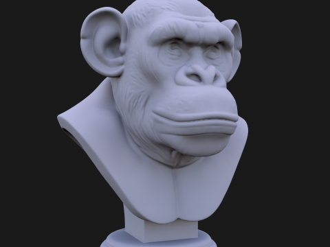 Bored Ape Bust 3D STL Printable - STL 3D Print Model