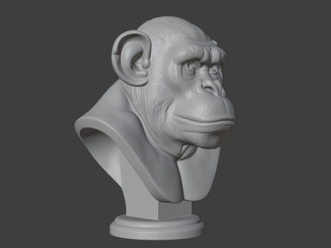 Bored Ape Bust 3D STL Printable - STL 3D-Druckmodell
