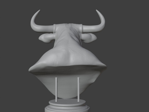 Bull Head Bust 3D STL Printable - STL 3D-printmodel