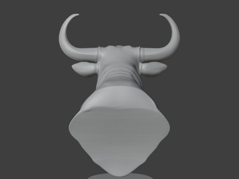 Bull Head Bust 3D STL Printable - STL 3D प्रिंट मॉडल