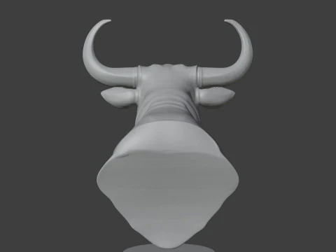 Bull Head Bust 3D STL Printable - STL 3D Print Model