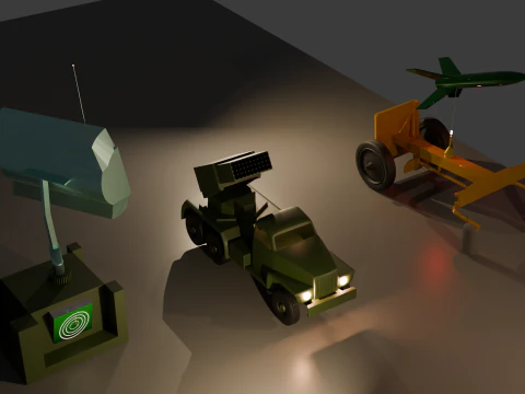 Rocket Launcher Radar 3D Model