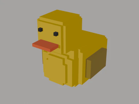 Voxel Anatra Modello 3D