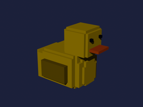 Voxel Duck 3D Model