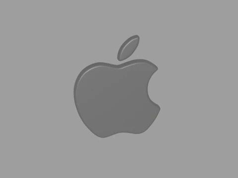 Apple Emblem in 3D Model