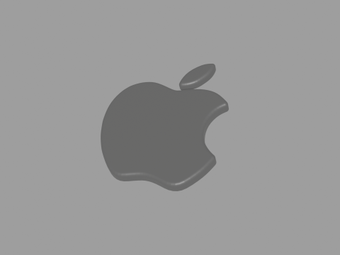 Apple Emblem in 3D Model