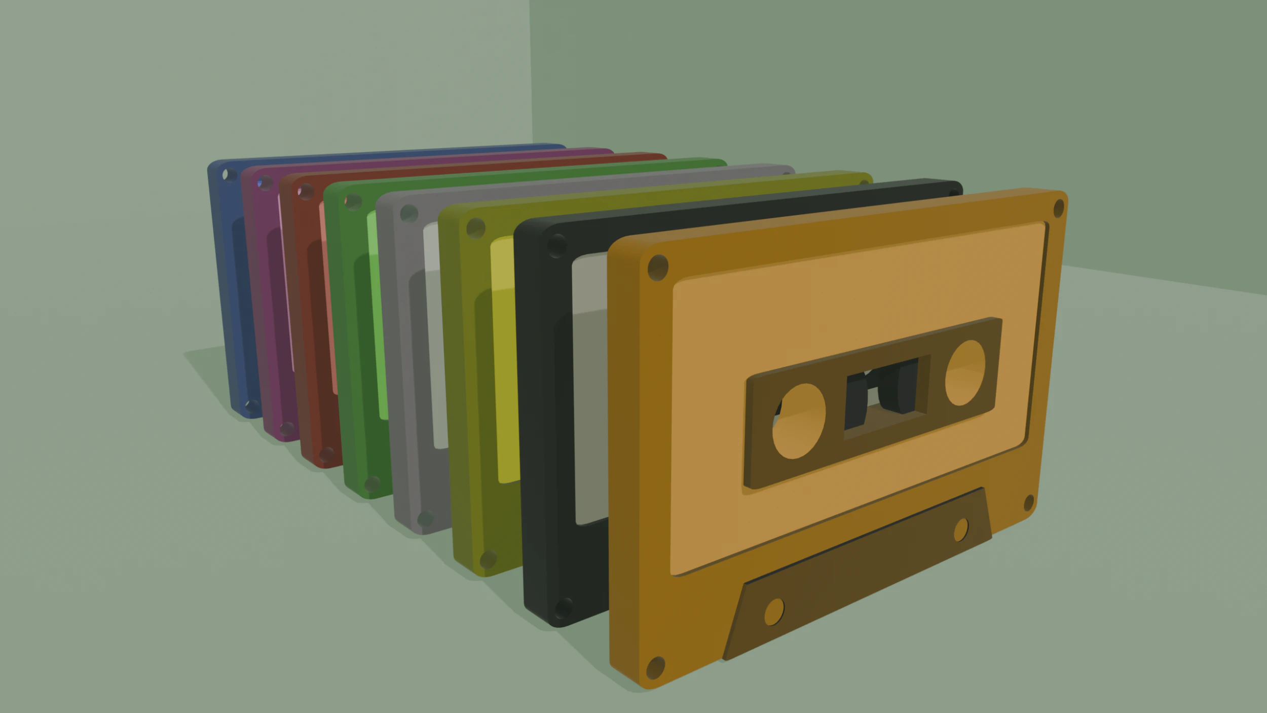 Cassette 3D Model .c4d .max .obj .3ds .fbx .stl .blend 
