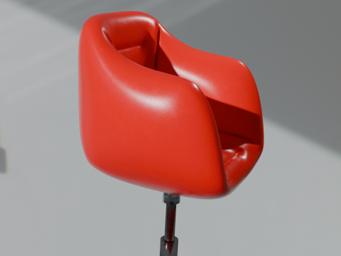 Red chair 3D मॉडल