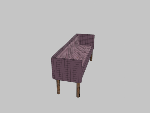 Purple sofa 3D मॉडल