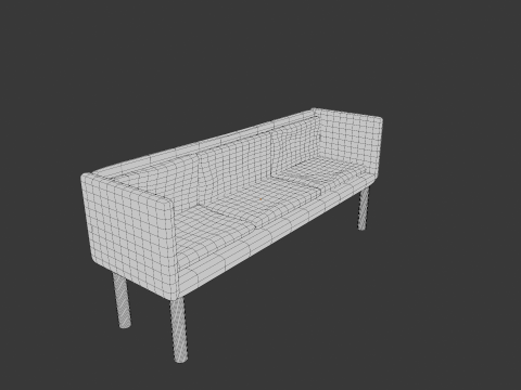 Purple sofa 3D मॉडल