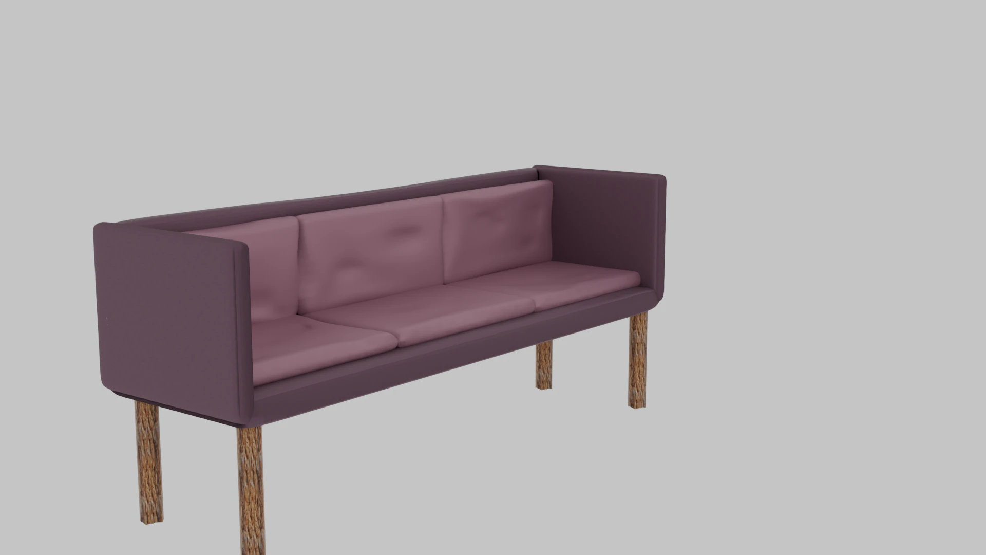 Purple sofa 3D Model .c4d .max .obj .3ds .fbx .stl .blend 