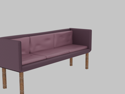 Purple sofa 3D Модель
