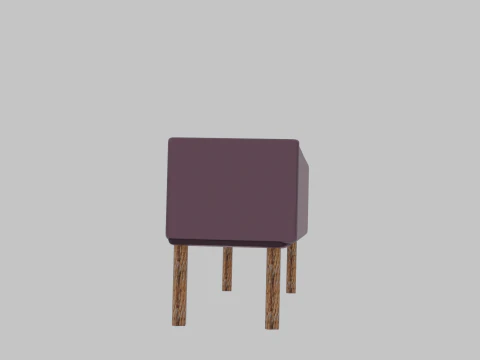 Purple sofa 3D Model