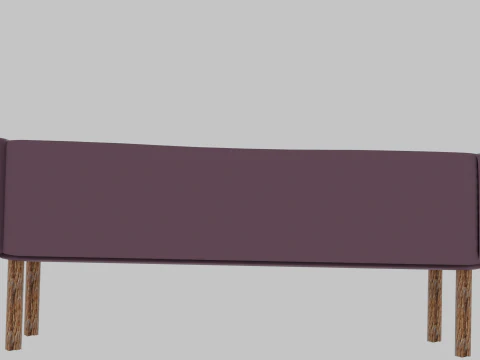 Purple sofa 3D Model
