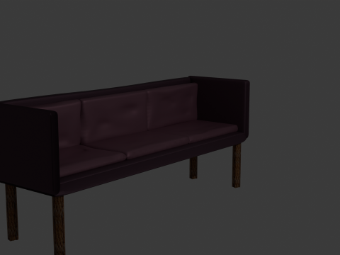 Purple sofa 3D मॉडल