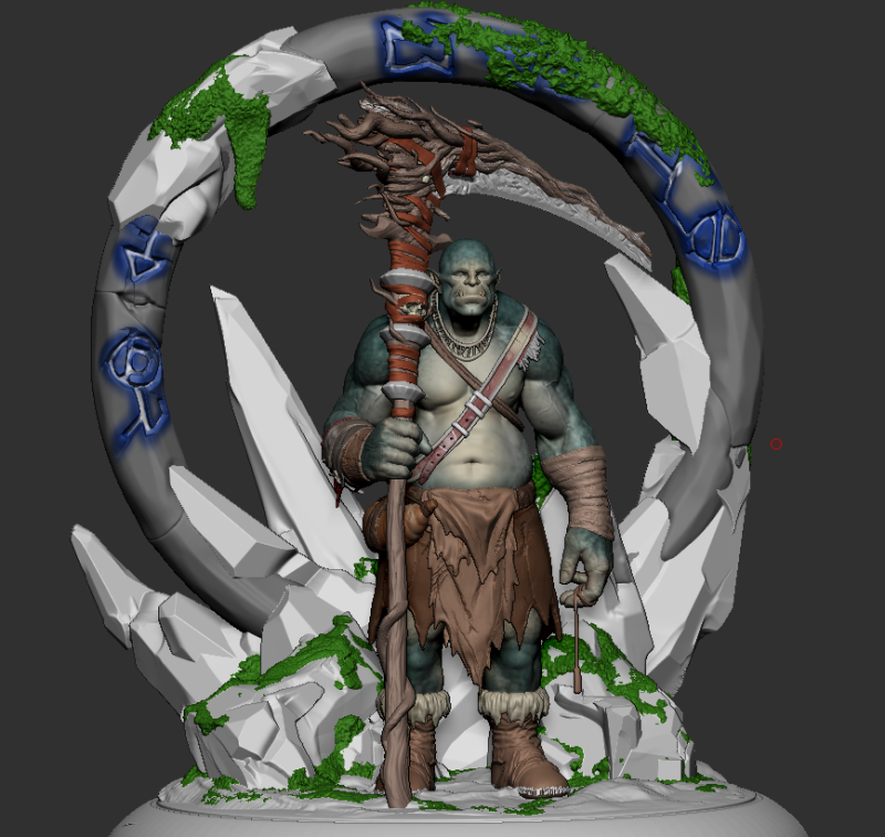 Sculpture of an orc - a gate guard STL 3Dプリントモデル .c4d .max .obj .3ds .fbx .stl .blend 