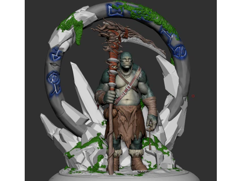 오크의 조각 - 게이트 가드 STL 3D 프린트 모델