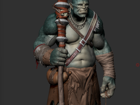 Sculpture of an orc - a gate guard STL 3Dプリントモデル